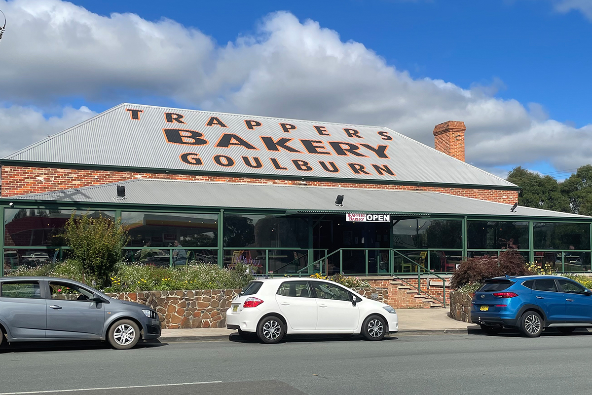 Trappers Bakery Exterior with cars